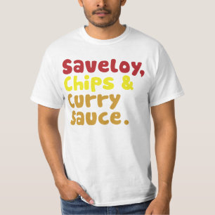 T-shirt Cervelas, frites et sauce à cari