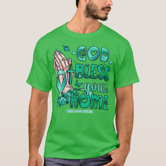 T-shirt Cervical Awareness dieu bénisse la foi espoir