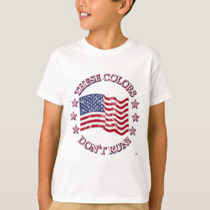 T-shirt Ces couleurs ne courent pas ! Drapeau américain e