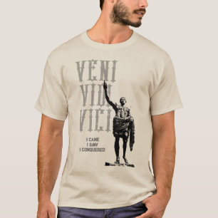 T-shirt César Veni Vidi Vici Couleur de sable Moderne Mens