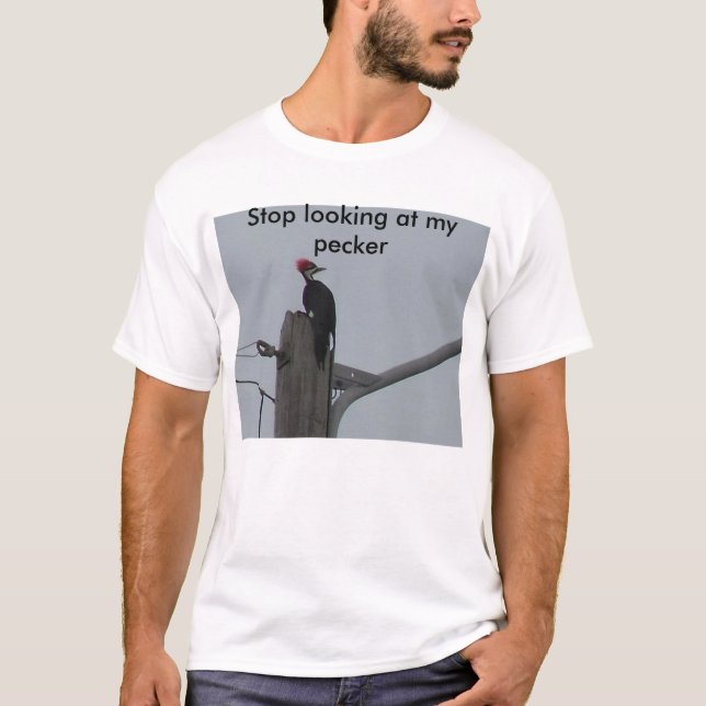 T-shirt Cessez de regarder ma quéquette (Devant)