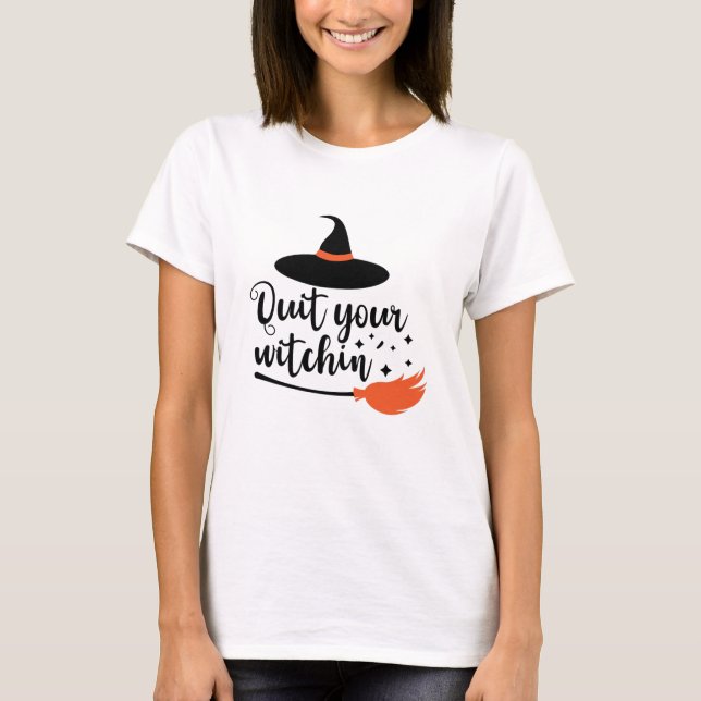T-shirt Cessez Votre Citation D'Halloween Drôle De Cuisine (Devant)