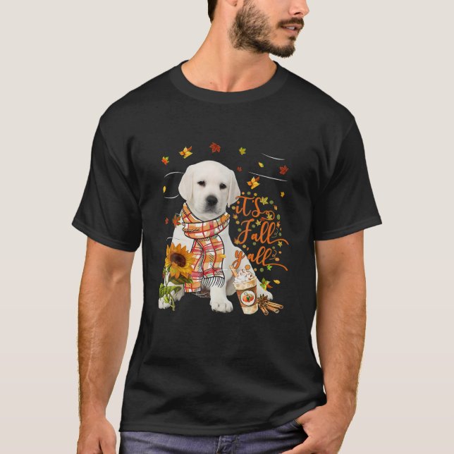 T-shirt C'est automne Y Tout Labrador Chien Thanksgiving (Devant)