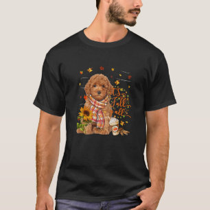 T-shirt C'est Automne Y tout ROUGE Miniature Poodé Chien T