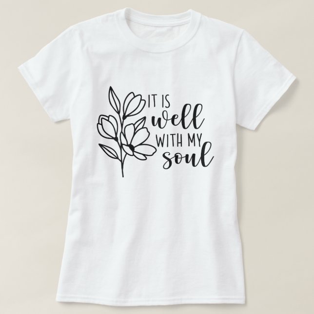 T-shirt C'est bien avec mon âme (Design devant)