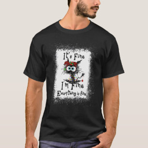 T-shirt C'est Bien Je Suis Bien Tout Va Bien Chat Noël