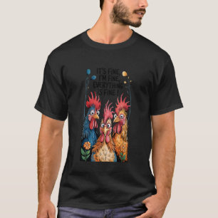 T-shirt C'est bien je vais bien poule folle dame poule