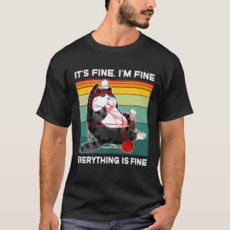 T-shirt C'est bien Je vais bien Tout va bien Noir