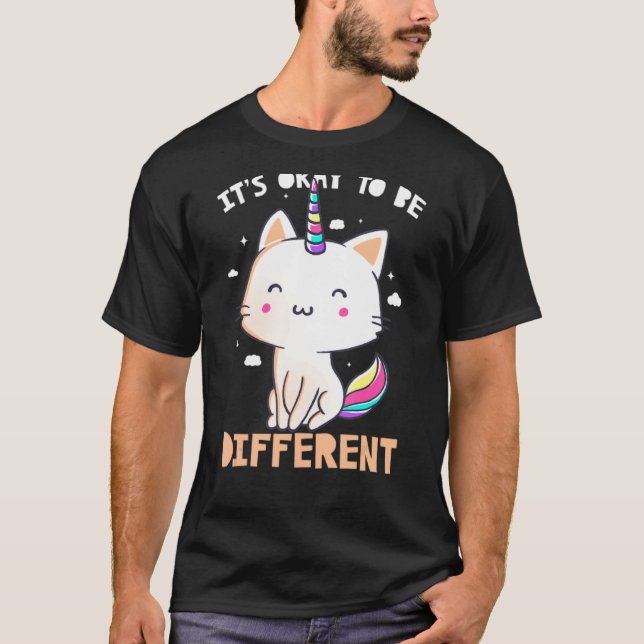 T-shirt C'est bon d'être différent mignon Unicorn Tee (Devant)