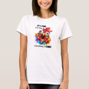 T-shirt C'est bon, tout va bien crier coq