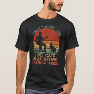 T-shirt C'est ce que je fais J'aime les chats jouer aux gu