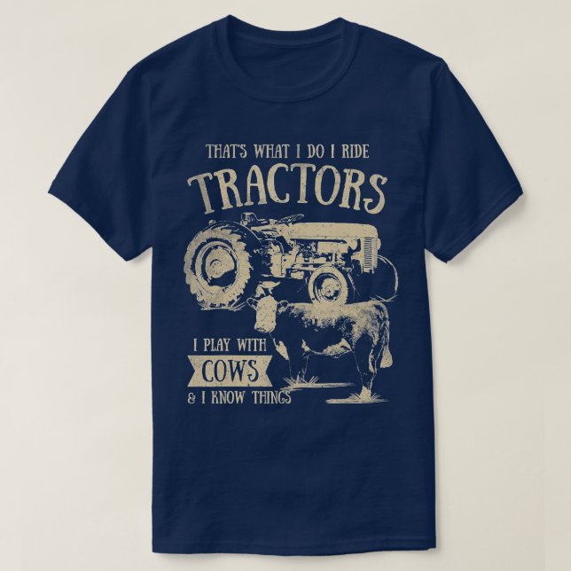 T-shirt C'Est Ce Que Je Fais Je Circule Tracteurs Funny Fa (Design devant)