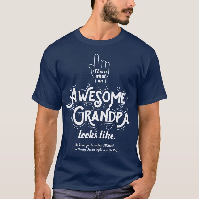 T-shirt C'Est Ce Qu'Un Magnifique Grand-Père Ressemble À U (Devant)