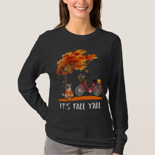T-shirt C'est Chute Y'all Allemand Shepherd Bike Citrouill