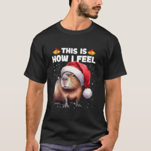 T-shirt C'Est Comme Ça Que Je Ressens Capybara Noël Lumièr
