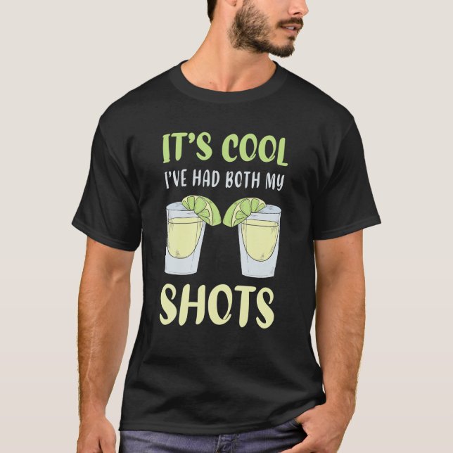 T-shirt C'est Cool que j'ai eu mes deux photos Vaccinatio  (Devant)