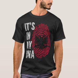 T-shirt C'EST DANS MON ADN Albanie Drapeau Hommes Femmes E