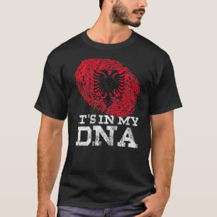 T-shirt C'est dans mon Adn Albanie Pays Drapeau Gènes Vint