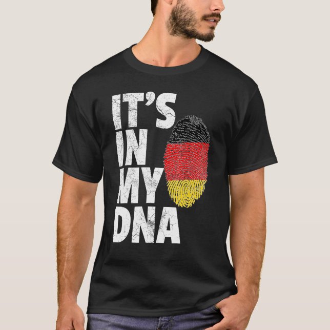 T-shirt C'est dans mon Adn Allemagne Drapeau Hommes femmes (Devant)