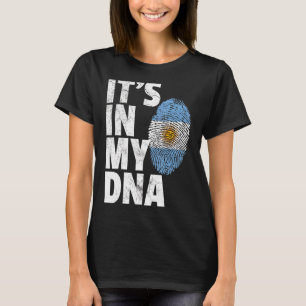 T-shirt C'est dans mon Adn Argentine Drapeau Hommes Femmes