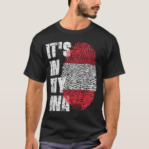T-shirt C'EST DANS MON ADN Autriche Drapeau garçon fille c