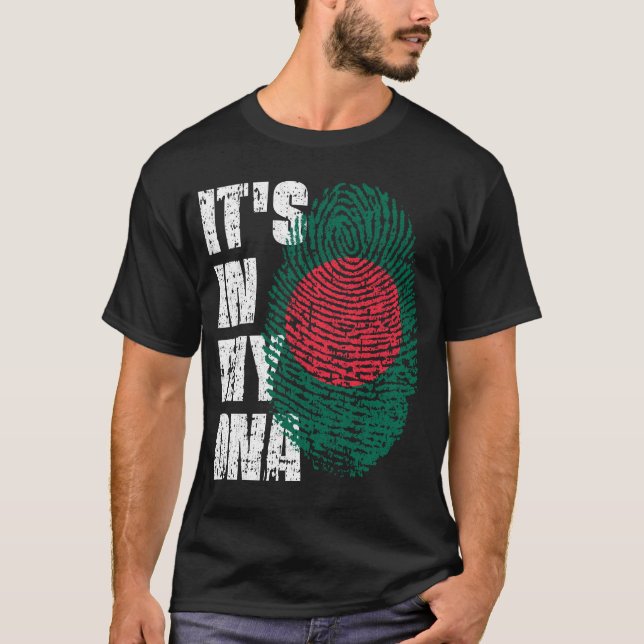 T-shirt C'EST DANS MON ADN Bangladesh Drapeau garçon fille (Devant)