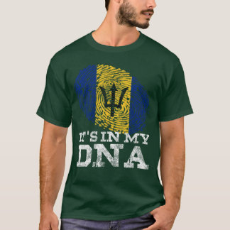 T-shirt C'est dans mon ADN Barbade Barbadien Bajan Drapeau