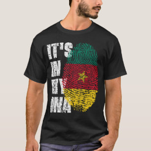T-shirt C'EST DANS MON ADN Cameroun Drapeau garçon fille c