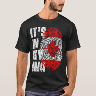 T-shirt C'EST DANS MON ADN Canada Drapeau Drapeau Don de f
