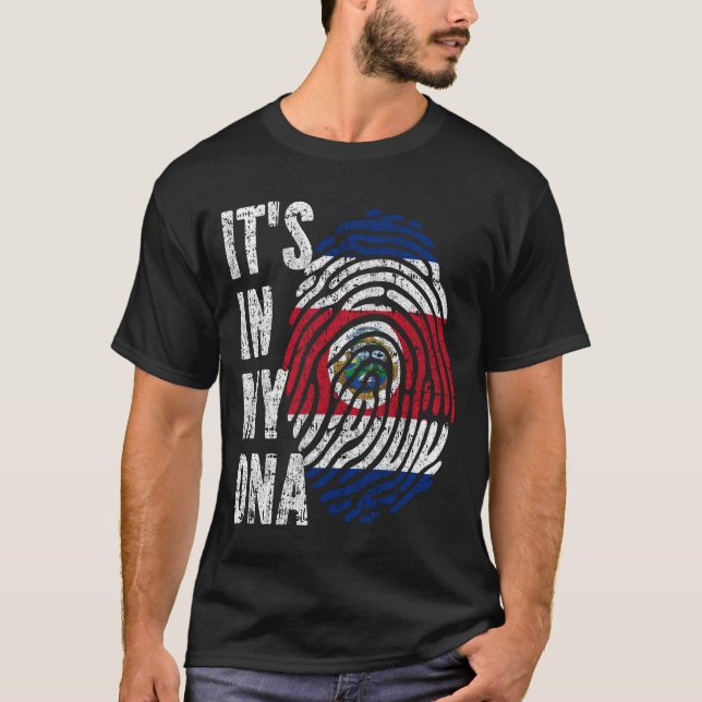 T-shirt C'EST DANS MON ADN Costa Rica Drapeau Hommes Femme (Devant)