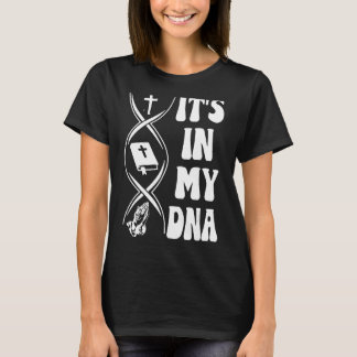 T-shirt C'est dans mon ADN, croix, versets de la Bible, pr