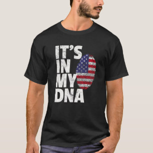 T-shirt C'est dans mon ADN Drapeau Américain Pays National