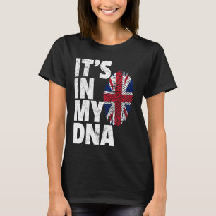 T-shirt C'EST DANS MON ADN Drapeau Britannique Angleterre 