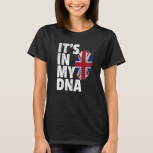 T-shirt C'EST DANS MON ADN Drapeau britannique Angleterre 