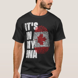 T-shirt C'EST DANS MON ADN Drapeau Canada