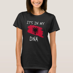 T-shirt C'est dans mon ADN Drapeau de l'Albanie Racines al