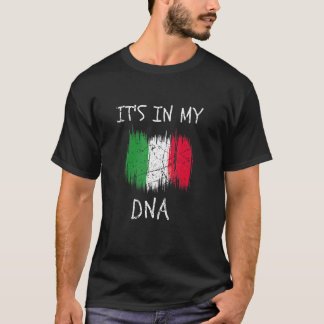 T-shirt C'est dans mon ADN Drapeau de l'Italie Racines ita