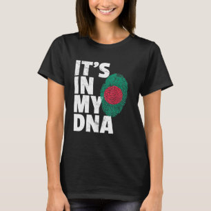 T-shirt C'est Dans Mon Adn Drapeau Du Bangladesh Fierté Na