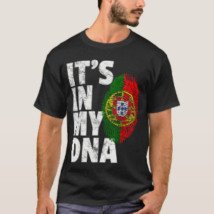 T-shirt C'est dans mon ADN Drapeau du Portugal Hommes Femm