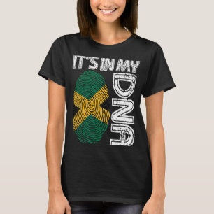 T-shirt C'est dans mon ADN drapeau jamaïcain empreintes di