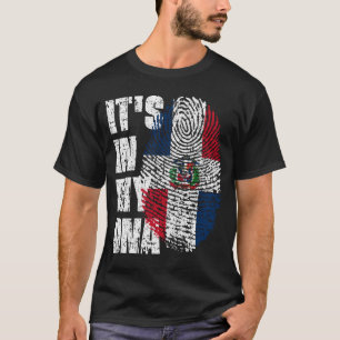 T-shirt C'EST DANS MON ADN Drapeau République Dominicaine