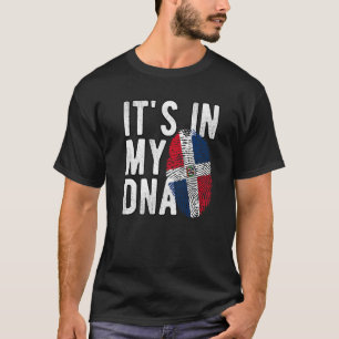 T-shirt c'est dans mon ADN drapeau République Dominicaine 