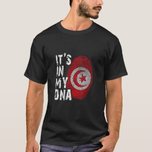 T-shirt C'est dans mon ADN Drapeau Tunisie Football arabe 