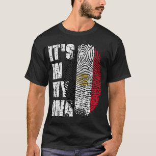 T-shirt C'EST DANS MON ADN Egypt Drapeau garçon fille cade