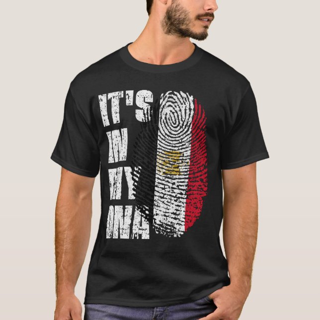 T-shirt C'EST DANS MON ADN Egypt Drapeau garçon fille cade (Devant)