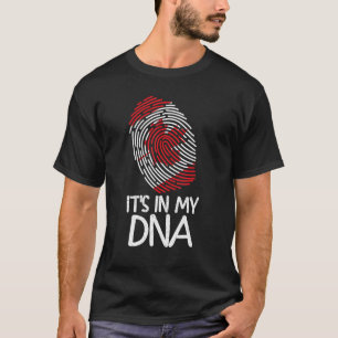 T-shirt C'est dans mon ADN   Empreinte de doigt du drapeau