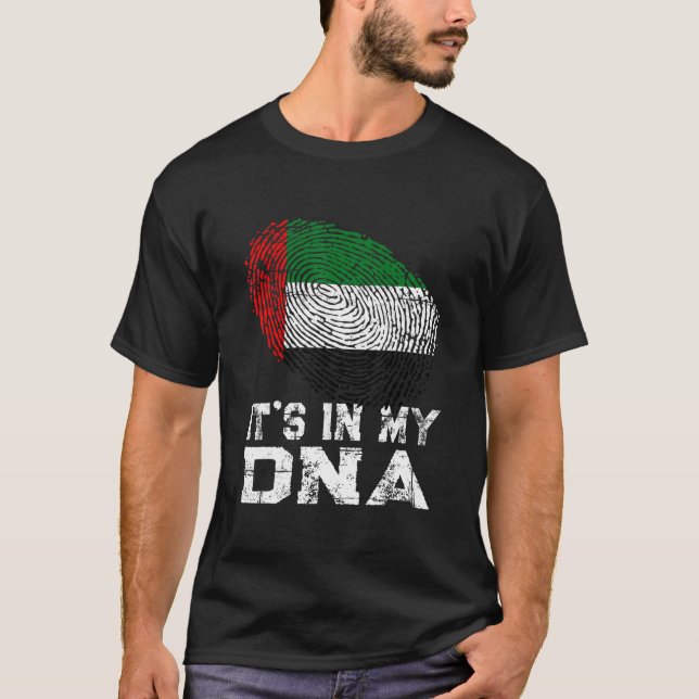 T-shirt C'est dans mon ADN empreintes digitales Émirats ar (Devant)