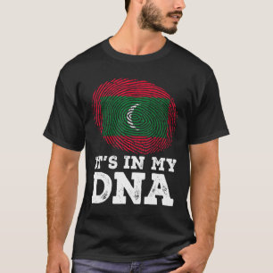 T-shirt C'est dans mon ADN empreintes digitales Maldives d