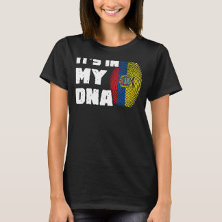 T-shirt C'est dans mon ADN Equateur Drapeau Empreinte Homm