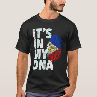 T-shirt C'EST DANS MON ADN Filipino Philippines Flag Natio